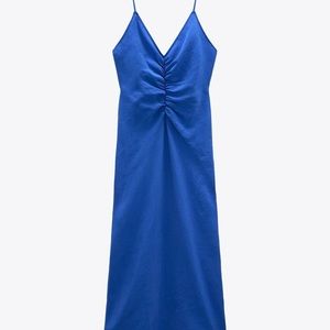 Zara long blue dress